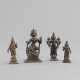 Vier Figuren aus Bronze mit Darstellungen des Vishnu, der Devi und einer weiblichen Gottheit - photo 1