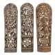 Drei Reliefschnitzereien aus Holz, u.a. mit Krishna - Foto 1