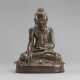 Sitzender Bronze-Buddha im Mandalay-Stil - photo 1