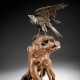 Bronze eines Adlers auf einem Stand aus Wurzelholz - фото 1