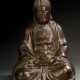 Bronze des Buddha Amida im Meditationssitz - photo 1