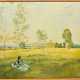 UNBEKANNTER KÜNSTLER "Hommage an Monet", Öl auf Maltuch, gerahmt, 21. Jahrhundert - Foto 1