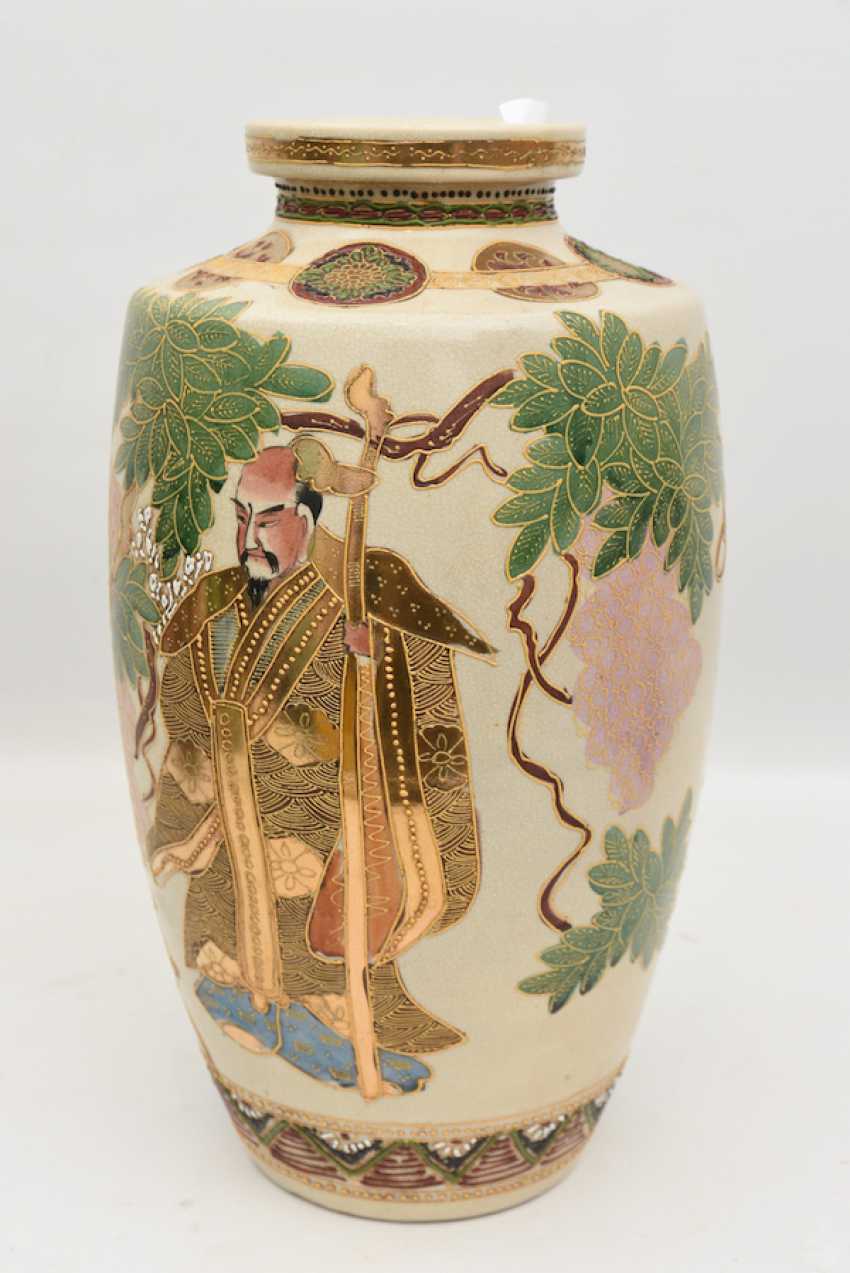 Satsuma Vase Painted And Glazed Porcelain Japan 1920s Auction