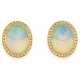 Opal-Diamond-Ear Studs - фото 1