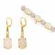 Opal-Diamond-Set: Brooch and Ear Pendants - Foto 1