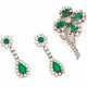 Emerald-Diamond-Set: Ear Jewellery and Brooch - Foto 1