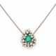 Emerald-Diamond-Pendant-Necklace - Foto 1