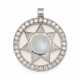 Moon Stone-Diamond-Pendant-Necklace - photo 1