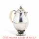 Silver and ivory coffee pot with vegetal decor - фото 1