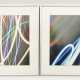 UNBEKANNTER KÜNSTLER,"Lichtertänze", zwei Farbfotografien, hinter Glas gerahmt, 1980er-Jahre - photo 1