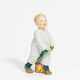 Porcelain figurine of boy with drumstick and drum - photo 1