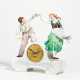 Porcelain clock with dancing couple - фото 1