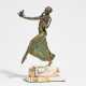 Bronze figurine of dancing woman with two doves - photo 1