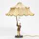 Table lamp with Asian man made of metal, elephantine and stone - Foto 1