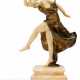 Ivory, bronze and onyx figurine of a young dancer - photo 1
