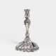 Rococo silver candlestick with delicate flower décor - Foto 1