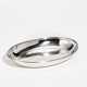Oval silver serving dish with serrated rim - photo 1