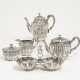 Four-piece silver coffee and tea service with floral décor - photo 1
