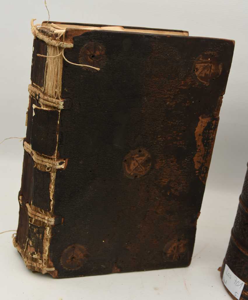 Auction Medieval BOOK bound in bark of wood on handmade 
