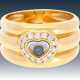 Ring: hochwertiger vintage Chopard Ring "Happy Diamonds", Sondermodell "Blue Diamond", komplett signiert und nummeriert - photo 1