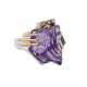 Designerring mit Amethyst im Fantasieschliff und Topasbaguette, - photo 1