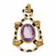 Biedermeier Brosche mit Amethyst ca. 6,7 ct, - photo 1