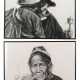 2 Kohlezeichnungen auf Papier China/Tibet, 2003, auf Karton montiert, hinter Glas gerahmt, 1x zwei Männer im Gespräch, davon einer mit Gebetsmühle; 1x alte Frau mit Pfeife; je unten rechts dat - photo 1