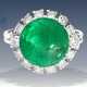Ring: äußerst wertvoller Smaragd/Brillantring mit einem sehr guten Smaragd von ca. 10ct - Foto 1