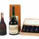 Konvolut von 6 Flaschen Cognac 4 Miniaturen Baron Otard Cognac im Originalholzkasten, Château de Cognac, 40% vol - Foto 1