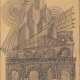 Fortunato Depero "Grattacieli e subways" 1929
pencil and ink on paper
cm 26,5x19
Signed and dated " - Foto 1