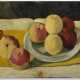 Felice Casorati "Mele (o Piatto di mele con il bastone)" 1942
oil on board
cm 27.5x50
Signed lower - Foto 1