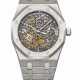 AUDEMARS PIGUET. A VERY RARE STAINLESS STEEL SKELETONIZED AUTOMATIC WRISTWATCH WITH BRACELET - photo 1