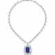 IMPORTANT SAPPHIRE AND DIAMOND PENDENT NECKLACE - photo 1