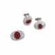 RUBY AND DIAMOND RING AND CUFFLINK SET - фото 1