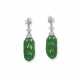 JADEITE AND DIAMOND EARRINGS - Foto 1