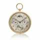 BREGUET, YELLOW GOLD PERPETUAL CALENDAR OPENFACE POCKET WATCH, REF. 1800BA - photo 1