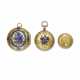 DANIEL DE ST. LEU, YELLOW GOLD AND ENAMEL OPENFACE PAIR CASED QUARTER REPEATING VERGE WATCH - фото 1