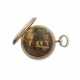FRENCH, YELLOW GOLD MUSICAL ENAMELED HUNTER-CASE POCKET WATCH - фото 1