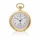 HENRY CAPT, YELLOW GOLD MINUTE REPEATING CHRONOGRAPH OPENFACE POCKET WATCH - фото 1