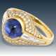 Ring: sehr attraktiver und ehemals sehr teurer Saphir/Diamantring in 18K Gold - фото 1