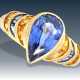 Ring: ehemals sehr teurer, exquisiter Goldschmiedering mit sehr schönem Saphir im Tropfenschliff - фото 1