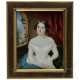 Portraitminiatur einer jungen Frau mit weißem Kleid, Frankreich/Italien, um 1820 - фото 1