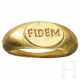 Goldener Fingerring mit FIDEM-Inschrift, römisch, 4. Jhdt. - photo 1