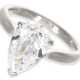 Ring: hochfeiner, ungetragener und sehr wertvoller Diamant im Tropfen-Schliff, 3,01ct, äußerst seltener Farb- und Reinheitsgrad, River/VVS, incl. GIA-Expertise - Foto 1