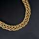 Gold-Collier mit Flecht-Dekor. - Foto 1