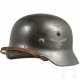 Stahlhelm M 35 der Luftwaffe mit beiden Abzeichen - фото 1