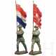 Zwei Lineol-Fahnenträger, ein Holländer und ein Schweizer im Marsch - Foto 1