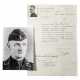 J. N. Geel - Antrag mit Passfoto für einen Sonderausweis des "Wachtmeesters" in der "Lijfwacht Mussert", 1941 - photo 1