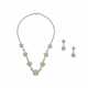 COLOURED DIAMOND AND DIAMOND NECKLACE AND EARRING SET - фото 1