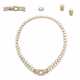 CARTIER CULTURED PEARL AND DIAMOND NECKLACE, BRACELET, EARRING AND RING SUITE - photo 1